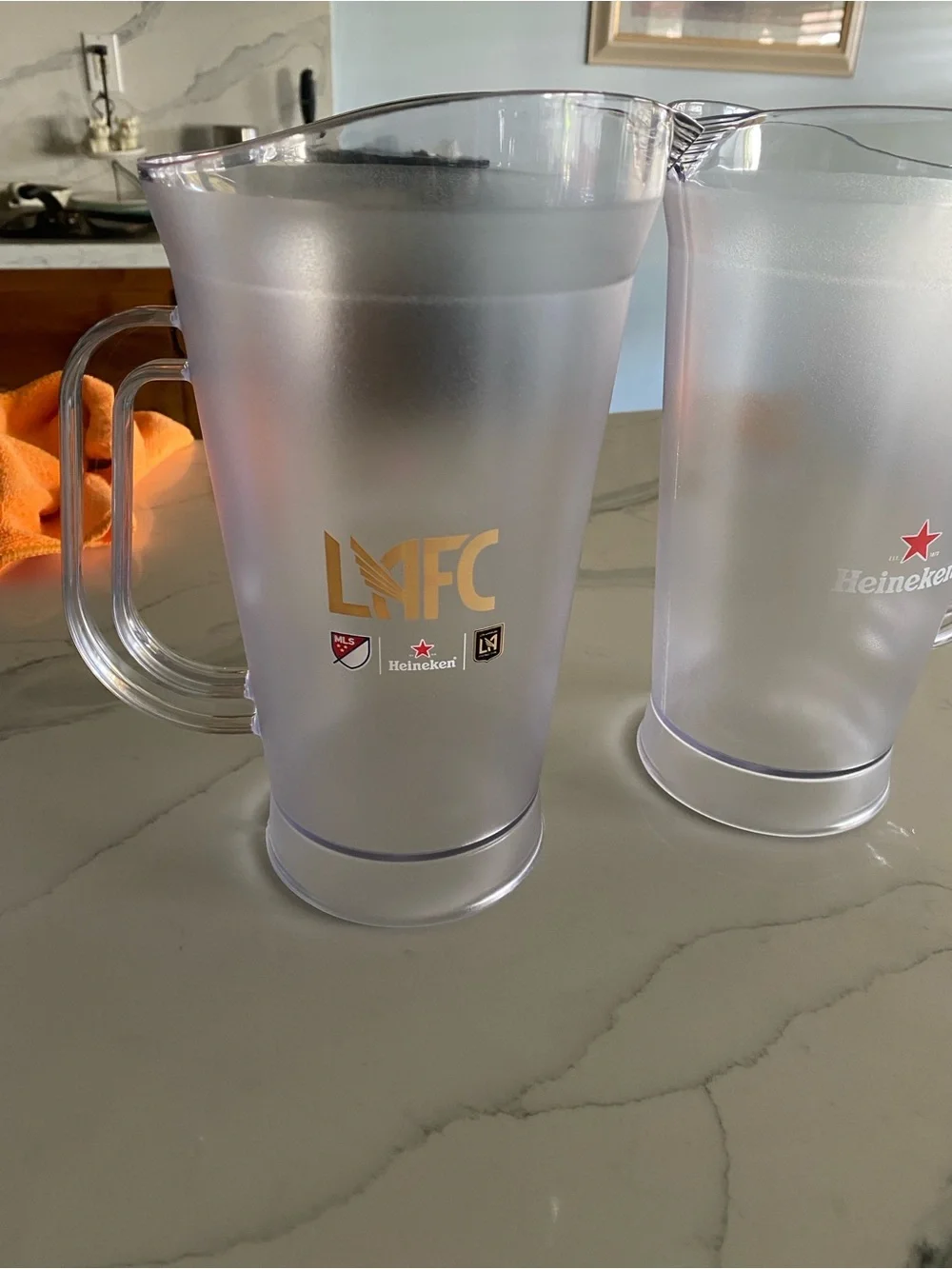 2pc Heineken Frosted Plastic Pitcher - 2L Clear